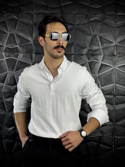 تکپوش یقه دار سفید